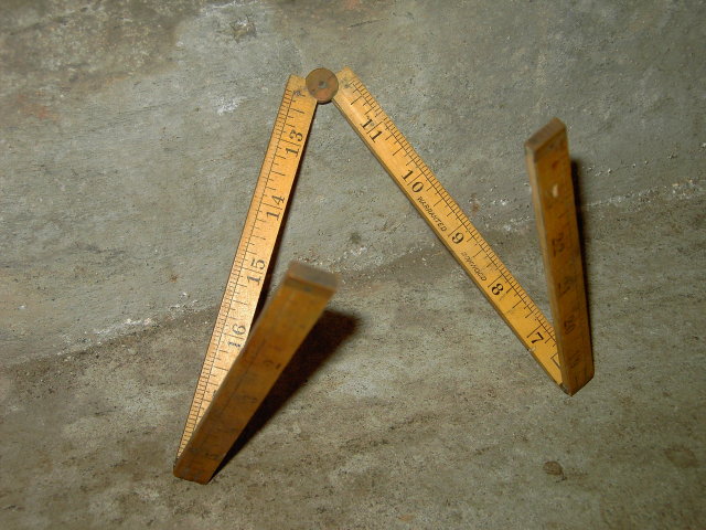 CARPENTERS FOLDING RULER WARRANTED BOXWOOD MEASURING STICK