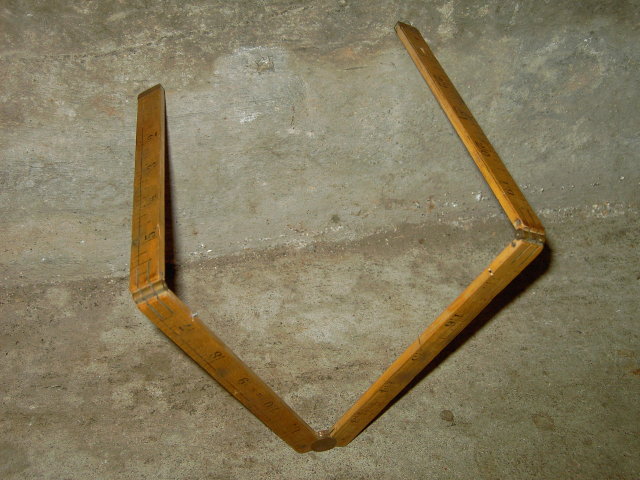 CARPENTERS FOLDING RULER WARRANTED BOXWOOD MEASURING STICK