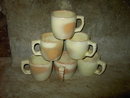 FRANKOMA IVORY BIEGE GLAZE POTTERY MUG COFFEE CUP