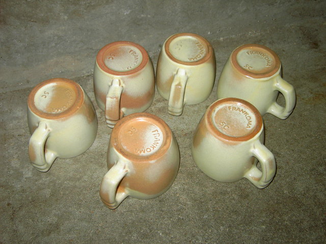 FRANKOMA IVORY BIEGE GLAZE POTTERY MUG COFFEE CUP