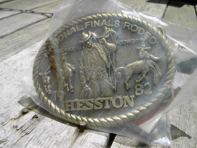 HESSTON NATIONAL FINALS RODEO 1982 ALL AROUND COWBOY BELT BUCKLE