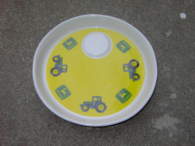 JOHN DEERE ASHTRAY FARM IMPLEMENT DEALER DESK ORNAMENT ADVERTISING DISH