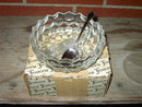 AMERICAN FOSTORIA RELISH BOWL DIVIDED DISH ONEIDACRAFT SERVER SPOON ORIGINAL STORE BOX