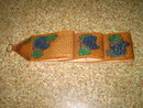 TOOLED LEATHER WINE BOTTLE HOLDER WALL RACK STRAP