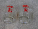 SHARKEYS PIZZA PARLOR WICHITA KANSAS ADVERTISING GLASS BEER MUG LOUNGE BAR TANKARD