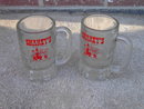 SHARKEYS PIZZA PARLOR WICHITA KANSAS ADVERTISING GLASS BEER MUG LOUNGE BAR TANKARD