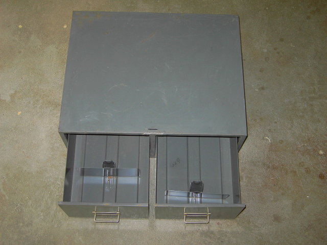 STEELMASTER FILE BOX CABINET STORAGE DRAWER ART STEEL NEW YORK ADVERTISING EMBLEM