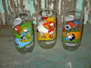 PEANUTS CAMP SNOOPY CARTOON GLASS TUMBLER MCDONALDS FAST FOOD CUP