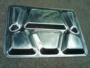 UNITED STATES MILITARY MESS HALL LUNCH ROOM TRAY STAINLESS STEEL CAFETERIA FOOD SERVER DISH 1951 KOREAN WAR ERA ARMY COLLECTIBLE UTENSIL