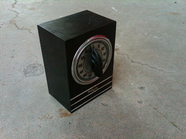 HOTPOINT BLACK BAKELITE OVEN TIMER EDISON ELECTRIC COMPANY ART DECO KITCHEN TOOL