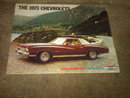 CHEVROLET 1973 DEALER MERCHANDISING CATALOG PASSENGER AUTOMOBILE SALES PAMPHLET CAR CUSTOMER FLYER