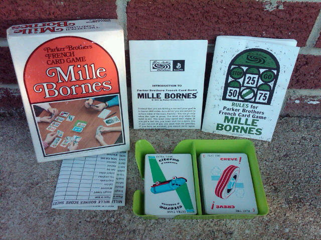 MILLE BORNES FRENCH CARD GAME PARKER BROTHERS RETRO ERA FAMILY PASTIME