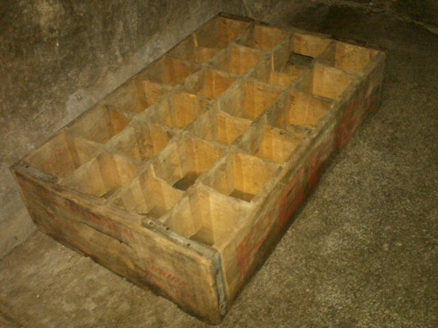 OSKALOOSA IOWA TOWN STAMP PEPSI COLA CRATE WOOD BOX SOFT DRINK BOTTLE TOTE CARRIER CASE