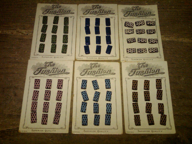 ART DECO CLOTHING FASHION BUTTON AUSTRIA MADE SEWING ACCESSORY COLORFUL CHECKERBOARD PATTERN