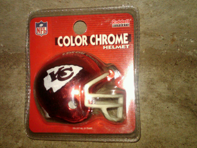 KANSAS CITY CHIEFS TOY FOOTBALL HELMET RIDDELL SPORTS NFL COLLECTIBLE