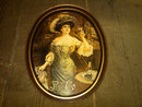 PEPSI COLA VICTORIAN LADY SOFT DRINK ADVERTISING TRAY PAINTED STEEL SERVING PLATTER