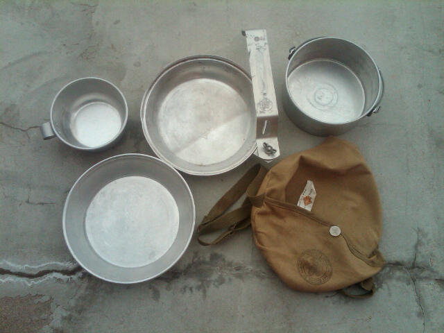 BOY SCOUTS OF AMERICA NATIONAL COUNCIL CAMPING MESS PAN COOKING UTENSIL COOK SET IN POUCH