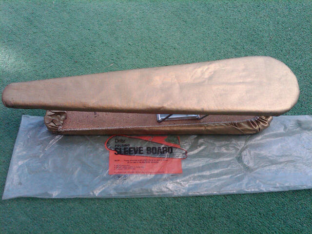 DRITZ FOLDING SLEEVE BOARD IRONING SEWING ALTERATION TOOL SCOVILL SPARTANBURG SOUTH CAROLINA ORGINAL STORE BAG