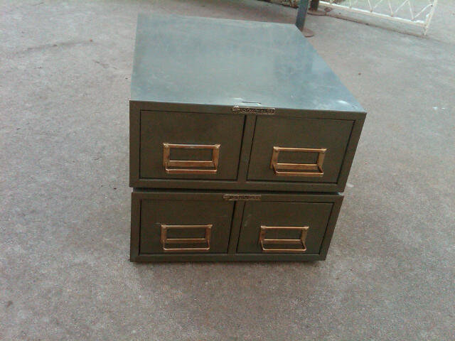 CARD CATALOG STORAGE CABINET METAL DESK DRAWER ART STEEL NEW YORK PAPER ORGANIZER OFFICE DESKTOP FIXTURE