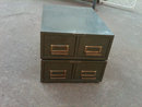 CARD CATALOG STORAGE CABINET METAL DESK DRAWER ART STEEL NEW YORK PAPER ORGANIZER OFFICE DESKTOP FIXTURE