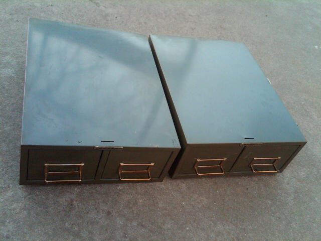 CARD CATALOG STORAGE CABINET METAL DESK DRAWER ART STEEL NEW YORK PAPER ORGANIZER OFFICE DESKTOP FIXTURE