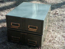 CARD CATALOG STORAGE CABINET METAL DESK DRAWER ART STEEL NEW YORK PAPER ORGANIZER OFFICE DESKTOP FIXTURE