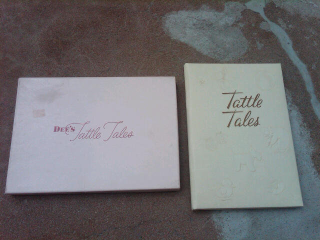 DEE'S TATTLE TALES BABY BOOK INFANT RECORD LEDGER GIVENS COMPANY WESTERN SPRINGS ILLINOIS ORIGINAL BOX COPYRIGHT 1942 DATE