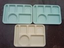 SCHOOL LUNCHROOM TRAY MOLDED MELMAC PLATTER FOOD SERVER UTENSIL ARROWHEAD CLEVELAND OHIO KING LINE NEMIR INDUSTRIES WASHINGTON D C ADVERTISING MELAMINE TABLEWARE