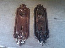 DOORKNOB LATCH KEY HOLE BACK PLATE VICTORIAN DOOR HARDWARE DECORATION