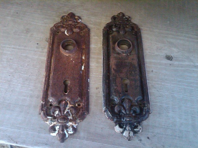 DOORKNOB LATCH KEY HOLE BACK PLATE VICTORIAN DOOR HARDWARE DECORATION