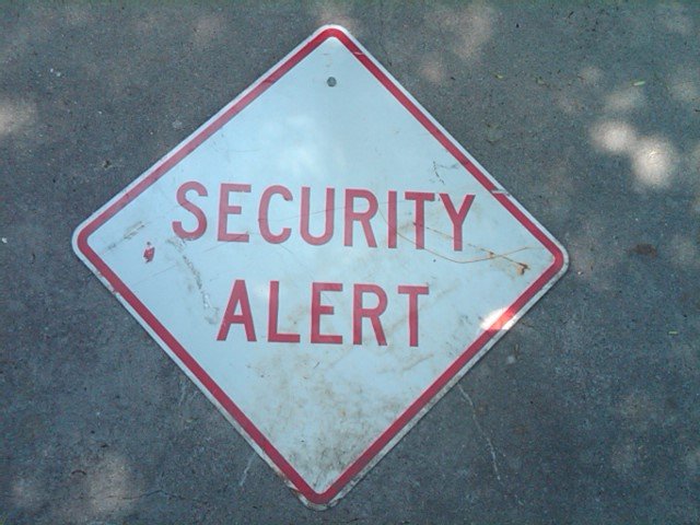 SECURITY ALERT STREET ROAD HIGHWAY SIGN WALL DECORATION DORM ROOM DOOR FIXTURE