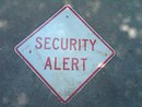 SECURITY ALERT STREET ROAD HIGHWAY SIGN WALL DECORATION DORM ROOM DOOR FIXTURE