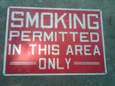 SMOKING PERMITTED BAR LOUNGE OFFICE ESTABLISHMENT SIGN DECORATIVE WALL FIXTURE DORM ROOM DOOR DECORATION