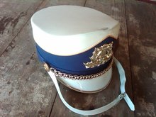 DRUM MAJORETTE BATON MAJOR BAND HAT MARCHING LEADER HEAD CAP PARADE FESTIVAL HEADGEAR PIECE