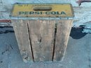 LAS CRUCES NEW MEXICO TOWN STAMP ADVERTISING WOOD BOX PEPSI COLA SOFT DRINK BOTTLE TOTE SODA POP CARRIER CASE CRATE