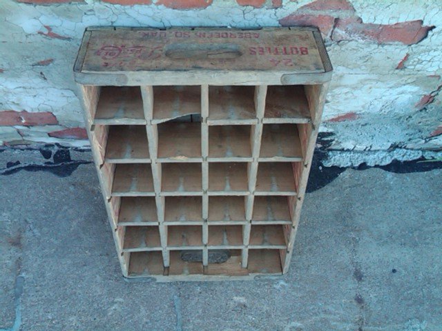 ABERDEEN SOUTH DAKOTA PEPSI COLA CRATE SOFT DRINK BOTTLE TOTE WOODEN CARRIER CASE WOOD BOX