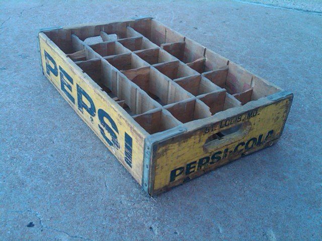ST LOUIS MISSOURI PEPSI COLA CRATE SOFT DRINK SODA POP BOTTLE TOTE WOODEN CARRIER CASE