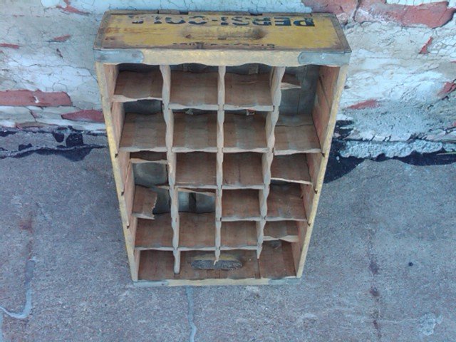 ST LOUIS MISSOURI PEPSI COLA CRATE SOFT DRINK SODA POP BOTTLE TOTE WOODEN CARRIER CASE