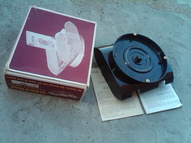 TURN N PLAY CANASTA TRAY CARD GAME ACCESSORY SANFORD PRODUCTS ST LOUIS MISSOURI ORIGINAL BOX