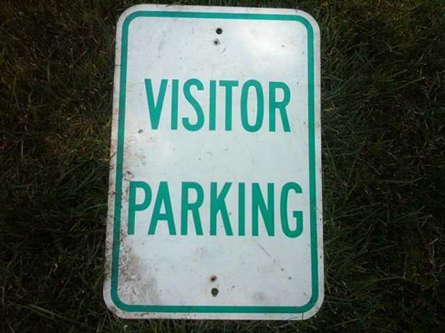 VISITOR PARKING SIGN OFFICE WALL DECORATION DORM ROOM DOOR ORNAMENT