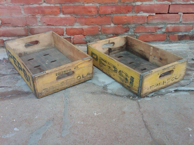 COLUMBIA MISSOURI PEPSI COLA CRATE SOFT DRINK SODA POP BOTTLE TOTE CARRIER CASE WOODEN BOX