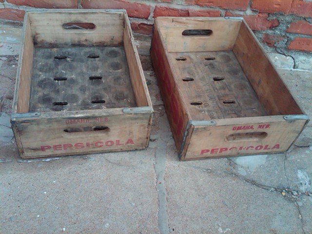 OMAHA NEBRASKA PEPSI COLA CRATE SOFT DRINK SODA POP BOTTLE TOTE WOODEN CARRIER CASE BOX