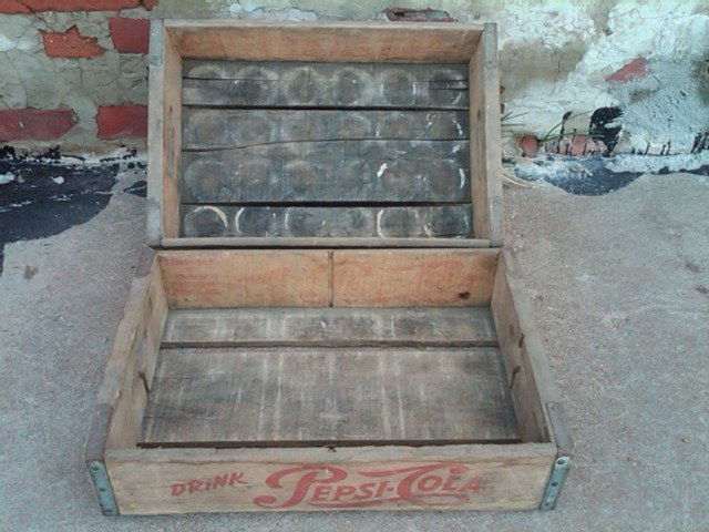 OMAHA NEBRASKA PEPSI COLA CRATE SOFT DRINK SODA POP BOTTLE BEVERAGE TOTE WOODEN CARRIER CASE BOX