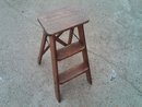 WOODEN STEP LADDER GARDEN PLANT STAND HINGED STYLE STEPLADDER