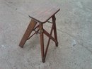 WOODEN STEP LADDER GARDEN PLANT STAND HINGED STYLE STEPLADDER