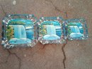 NIAGARA FALLS HAND PAINTED GLASS ASHTRAY SOUVENIR DISH DRESSER DESKTOP TRAY
