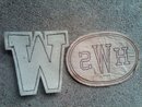 VARSITY LETTER W HIGH SCHOOL JACKET GARMENT APPAREL PATCH SPORT ACHIEVEMENT AWARD SWEATER DECORATION