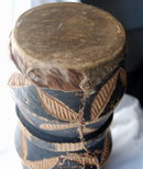 Two Headed Tribal Hand Drum, Hand Carved Goatskin Old Primitive **PRICE REDUCED**!