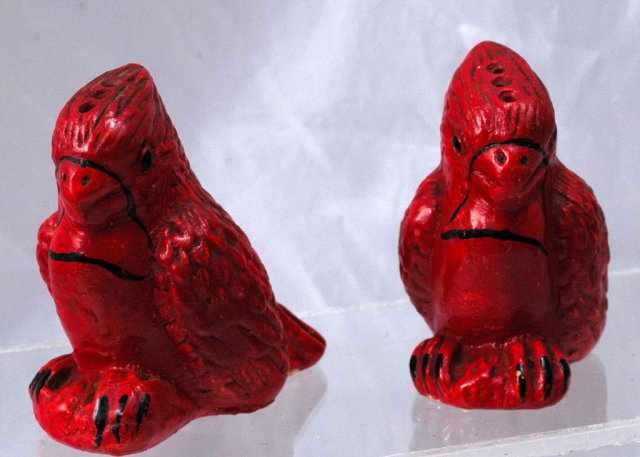 Very old Red Cardinal Salt and Pepper Shaker set.