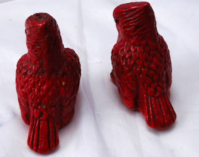 Very old Red Cardinal Salt and Pepper Shaker set.